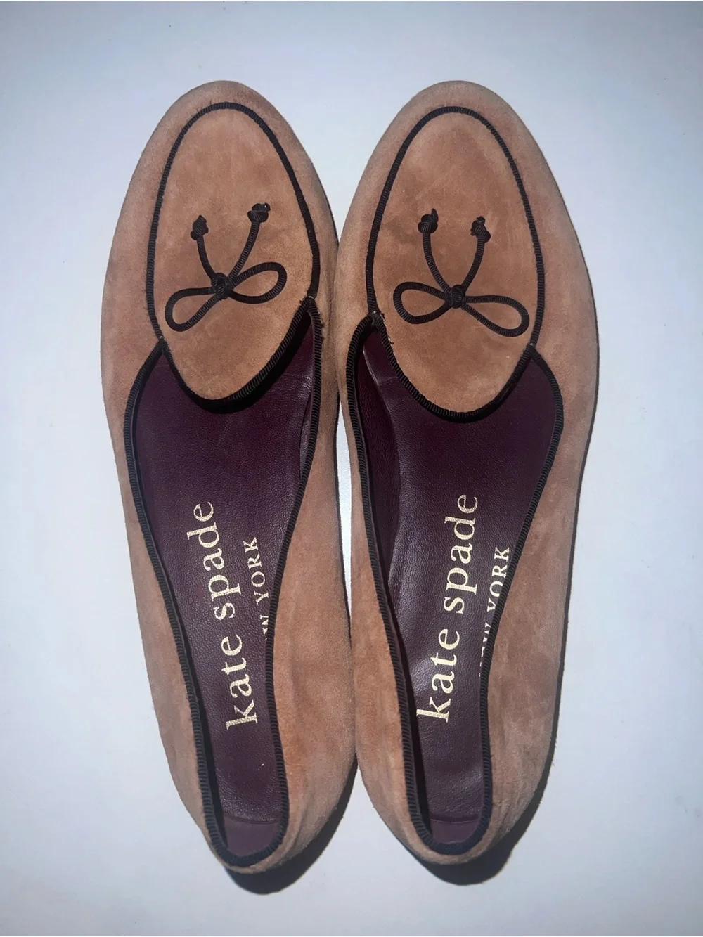 Kate Spade Devi bow suede leather Loafers